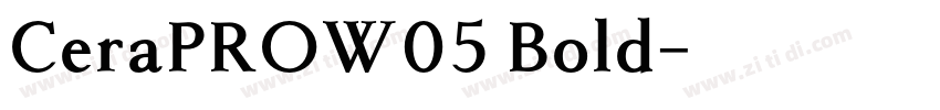 CeraPROW05 Bold字体转换